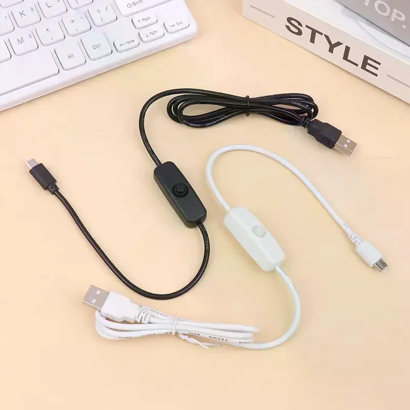USB To USB C Switch Cable with On/Off USB To Type C Extension Cable 1 Meter Length Black Or White Color Choose - view 3