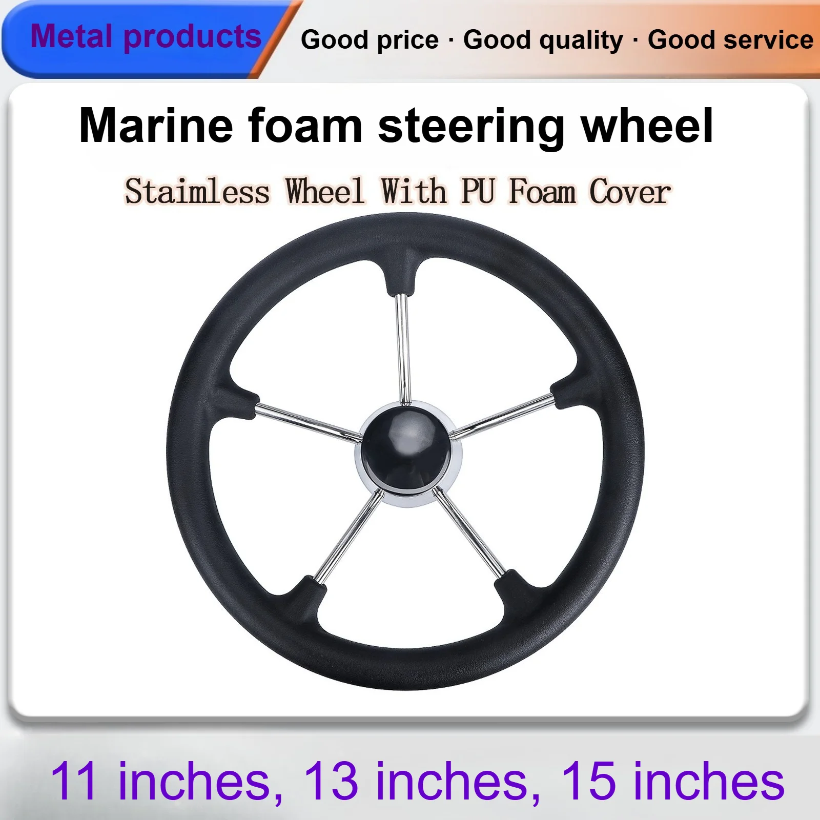 

13-дюймовое морское рулевое колесо с пенопластовой рукояткой, рулевое колесо для лодки из нержавеющей стали 316, колесо для яхт, шлем 13 дюймов