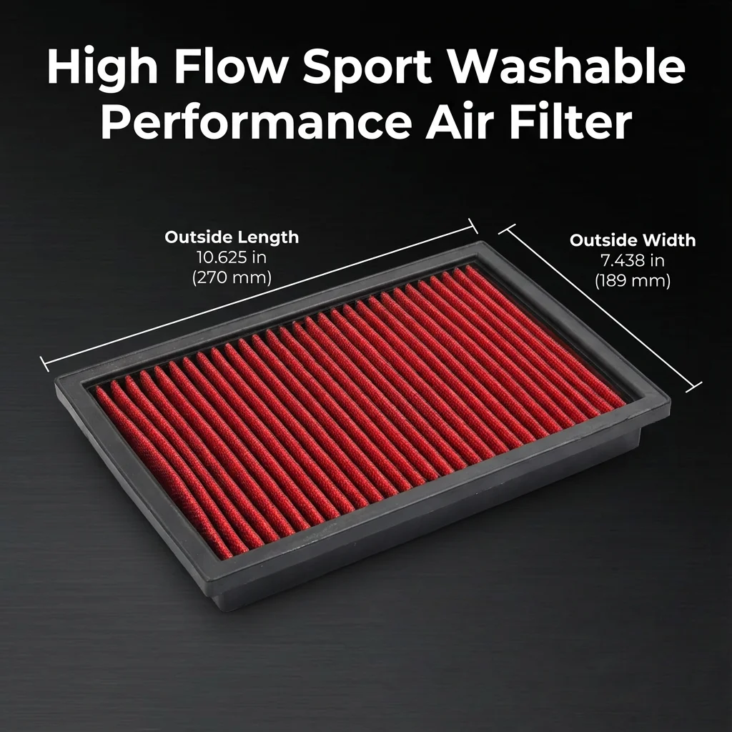 For Mitsubishi ASX GA Delica D5 Grandis NA 1.6 1.8 2.0 2.4 2007-2012 High Flow Sport Washable Performance Air Filter 33-2392