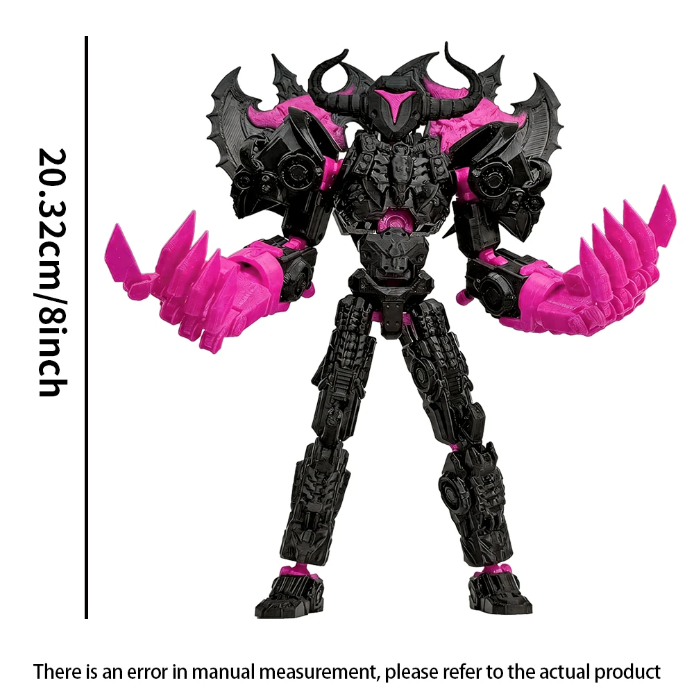 8Inch T13 Titan Demon Mecha Action Figure 3D Printed Multi-Jointed Movable Robot Model 5 Colors for Game Lover & Halloween Decor