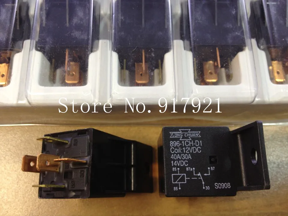 [ZOB] The new 896-1CH-D1 Songchuan car waterproof relay 40A12VDC universal five foot high power relay  --20pcs/lot