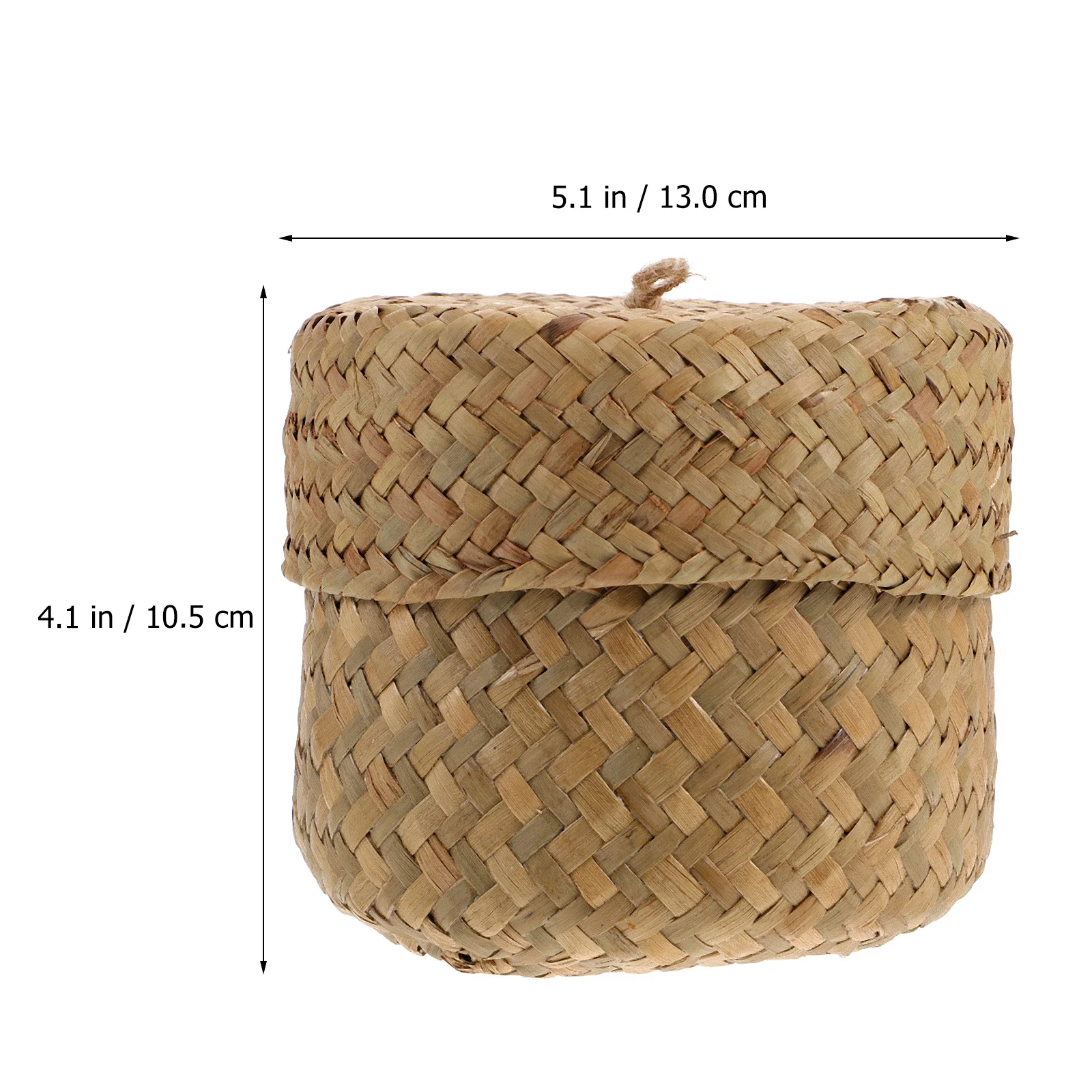 

Seagrass Woven Flower Basket Small Round Storage Container Decorative Gift Packaging Box for Home Party Wedding