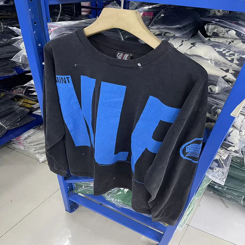 Good Quality 2025 New Blue Black Washed SAINT 