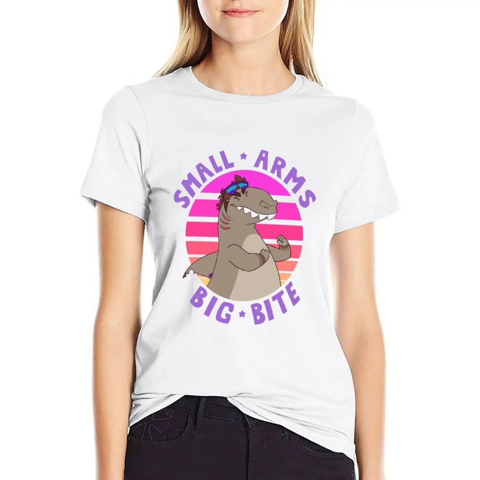 

Small Arms . Big Bite T-shirt vintage clothes Aesthetic clothing Women's cotton t-shirt