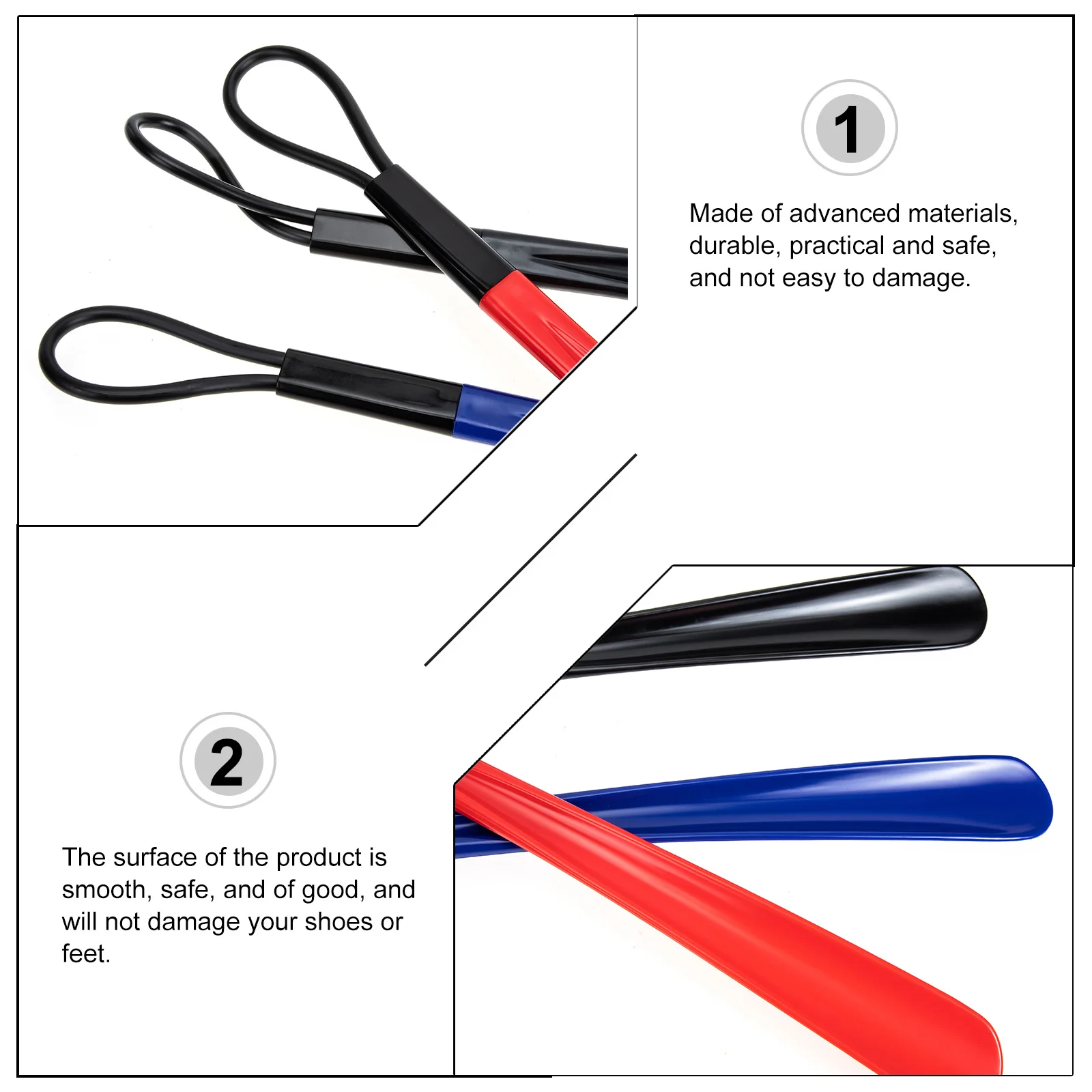 3 Pcs Shoehorn Sneakers Home Use Lifting Tool Sports Wearing Auxiliary Shoes Lifter Child Old Man