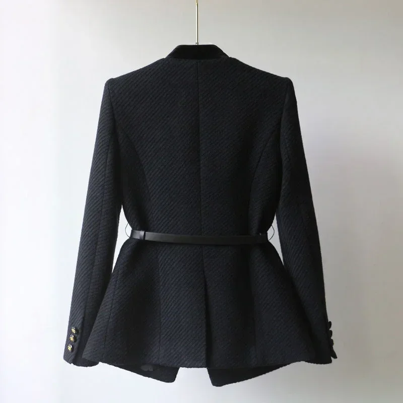 

Women Blazer Coat New 2024 Autumn Long Sleeve Casual Single-breasted Elegant Office Waist Ladies Suit Coat Tops Female Outerwe