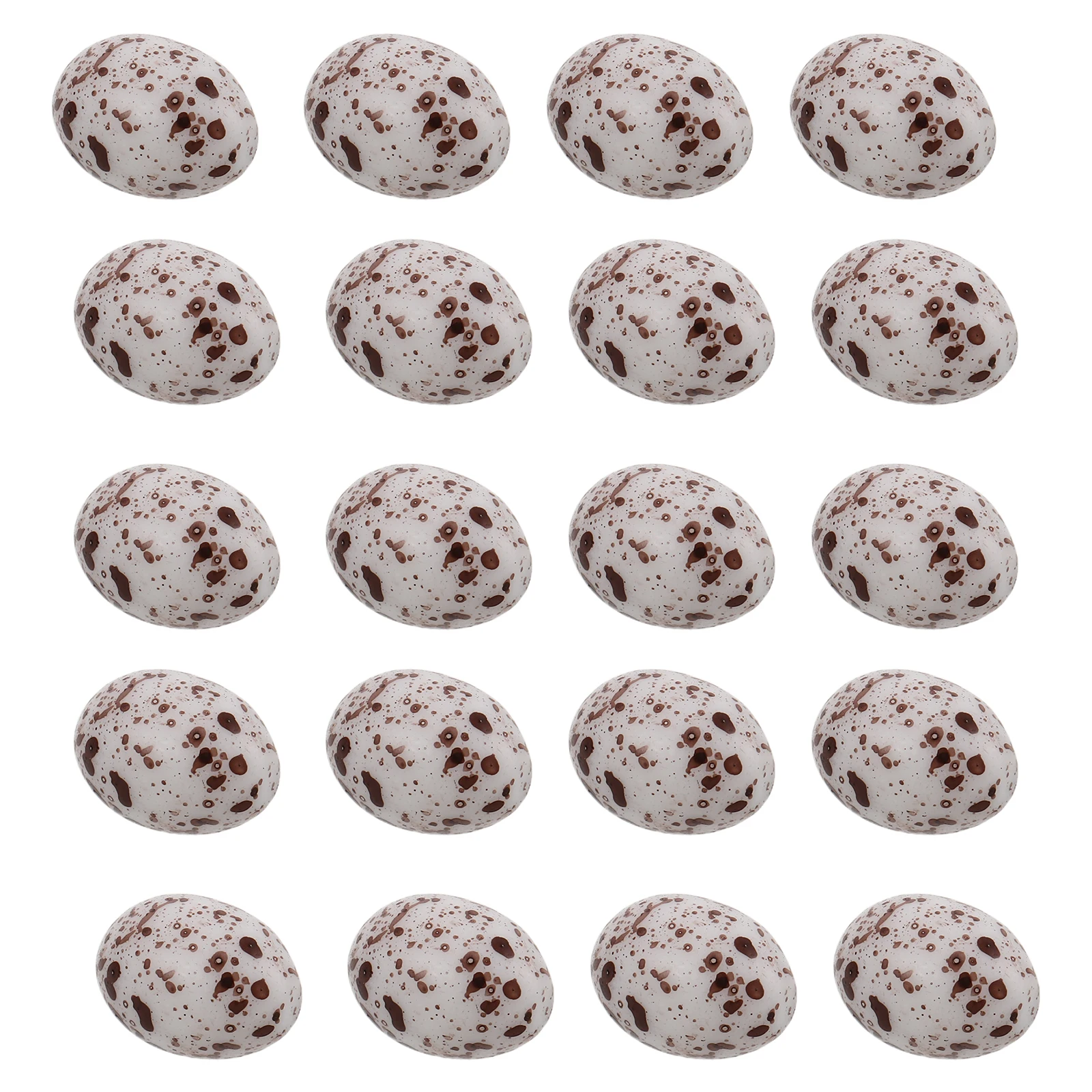 20 Buah Patung Miniatur Telur Puyuh Imitasi Patung Plastik Figur Prop Playset Massal