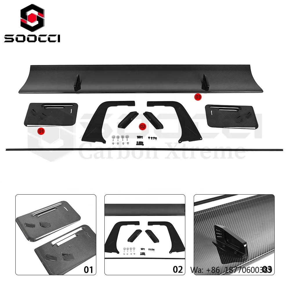 Dry Carbon Fiber V1X Style Rear Wing for BMW M2 G87 M3 G80 M4 G82 G83 G20 G42 M240i G22 440i Trunk Spoiler Swan Neck Wing