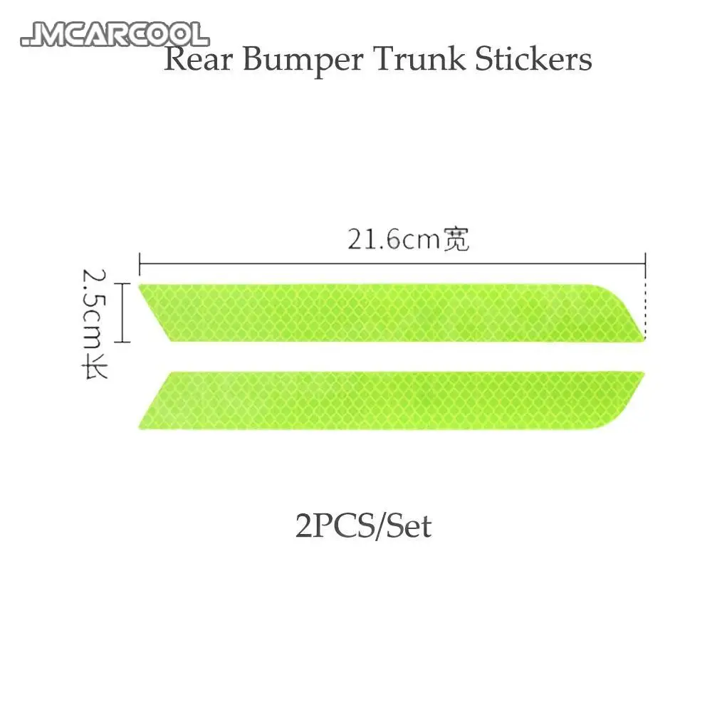 2Pcs Reflective Warning Strip Tape Bumper Reflective Strips Body Trunk Reflector Stickers Decals For Cars Bicycles Motorcycles