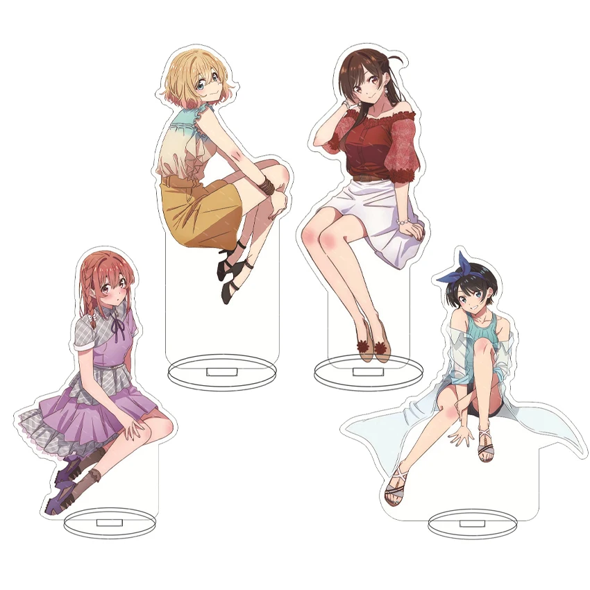 Figura de Anime de 16 CM de Rent-A-Girlfriend ‌ Adornos de Acrílico con Diseño de Personajes de Mizuhara Chizuru, Nanami Mami, Sarashina Ruka y Sakurasawa Sumi