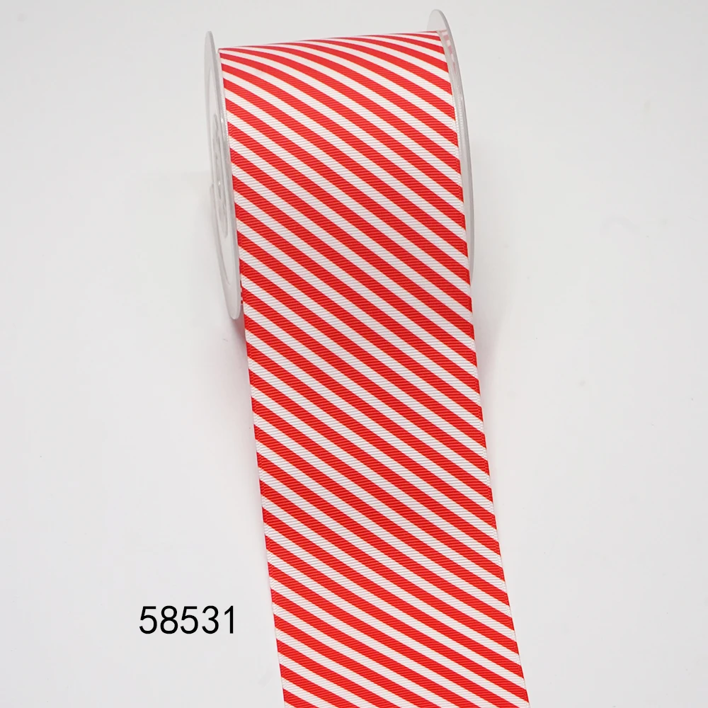 DIY Cartoon Stripe And Grid Printed Grosgrain Ribbon For Craft Supplies Sewing Accessories 5 Yards. 58531