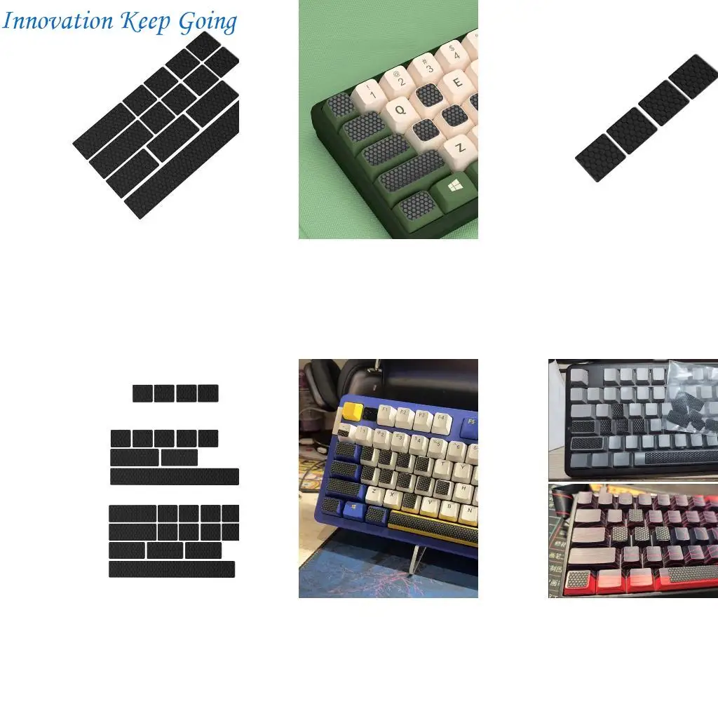 

E65C Reusable Silicone Keycap Protectors Universal Anti-slip Stickers for Most Standard Keyboards