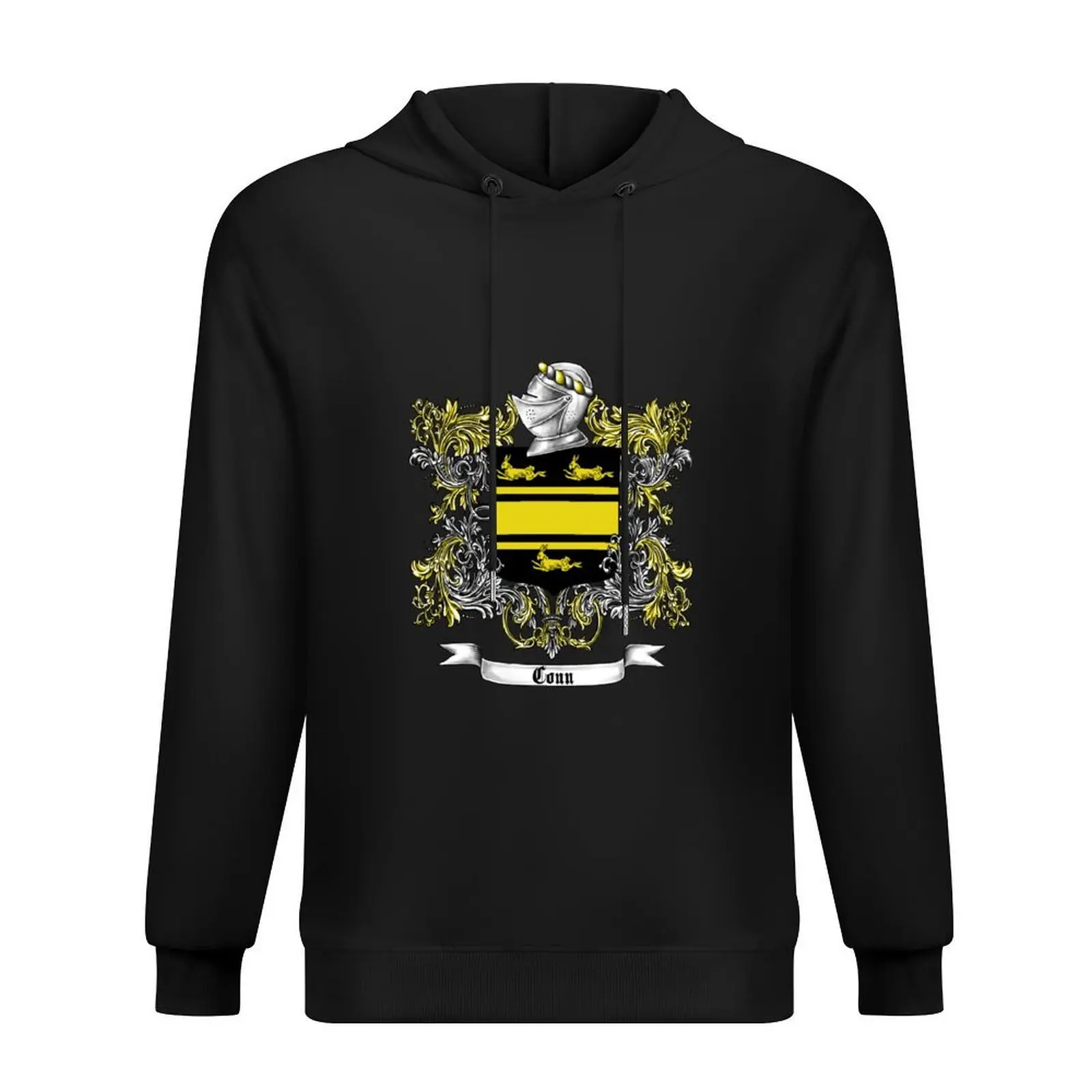 سترة بقلنسوة من Conn Family Crest على الطراز الياباني ملابس رجالية للرجال ملابس أنيمي بقلنسوة كبيرة الحجم