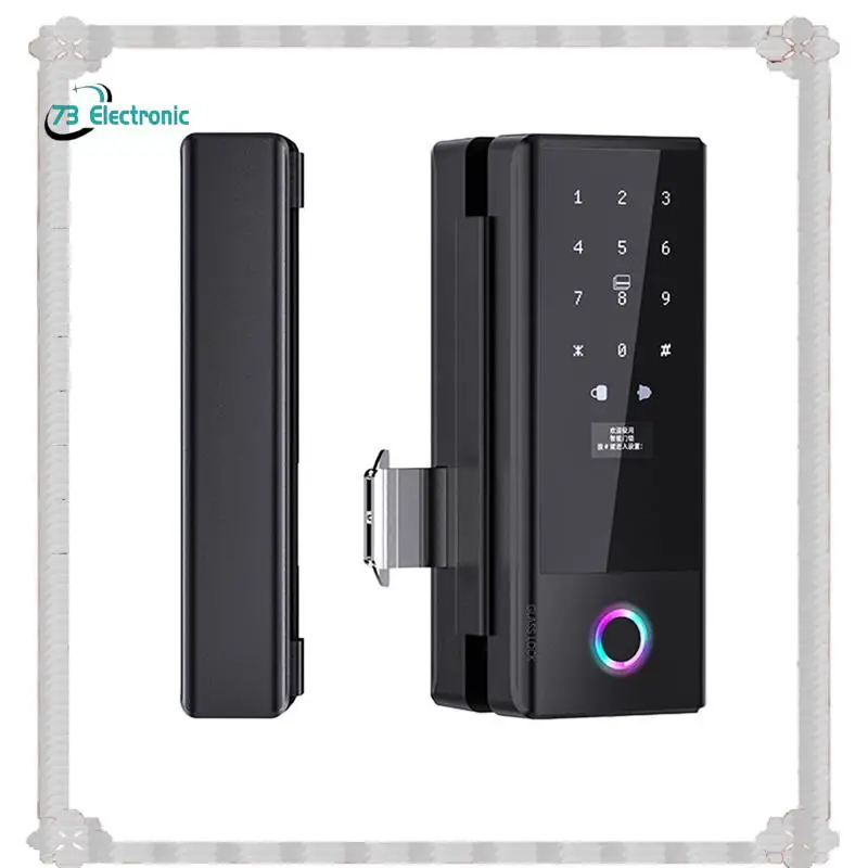 

24-Hour Delivery Tuya Smart Home Fingerprint Lock For Sliding Glass Doors Glass Door Electronic Lock With Advanced Biometric Acc