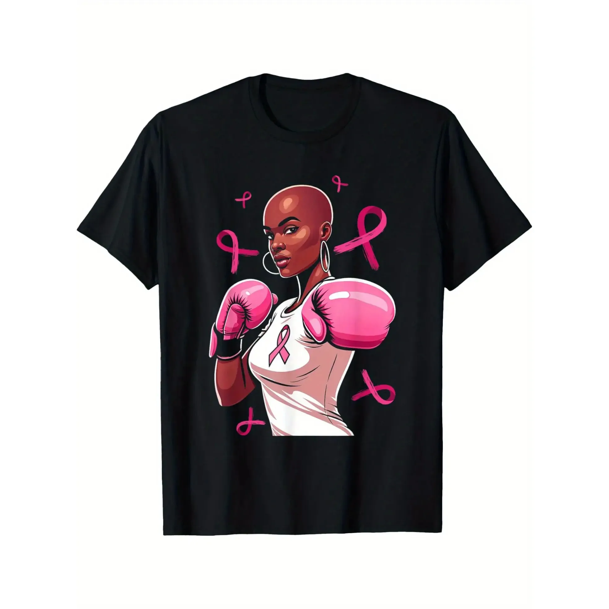 An Pink Ribbon Breast Cancer Awareness T-Shirt Men's Casual Short Sleeve Sports T-Shirt