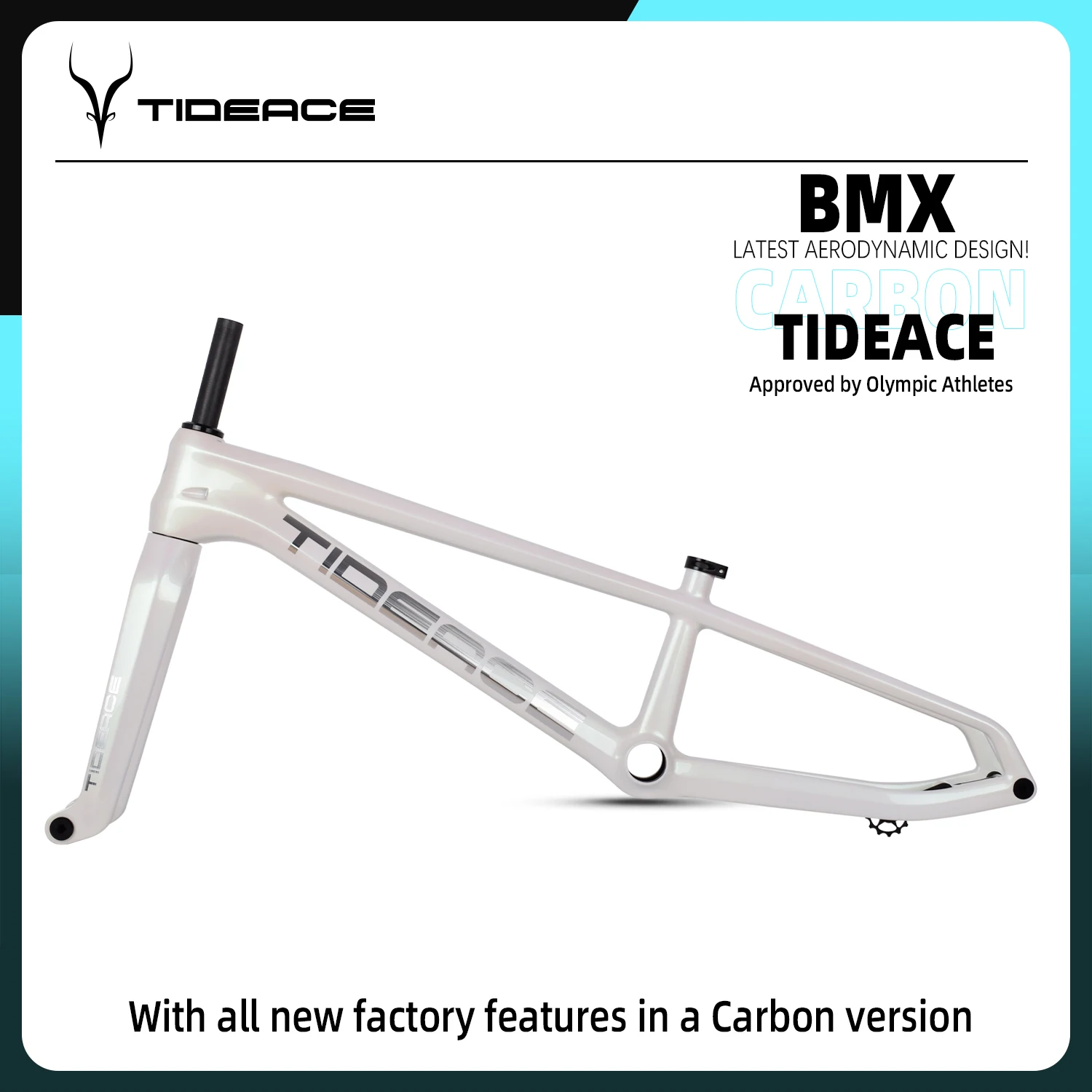 Carbon Fiber BMX Bicycle Frame 20 Inch Professional Racing BMX Action Performance Max 1.95 \'Tires BB86