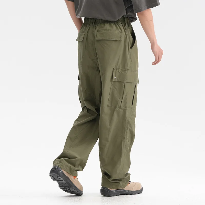 Men Streetwear Trousers Men Outdoor Lightweight Quick Dry Loose Casual Techwear Functional Hiking Climbing Cargo Pants