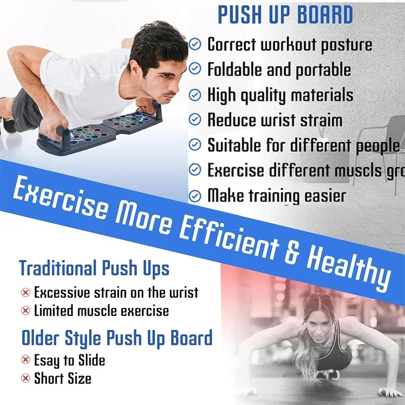 Professional Push Up Strength Training Equipment Foldable Push-up Board for Chest Abdomen Arms and Back Train Home Gym Equipment