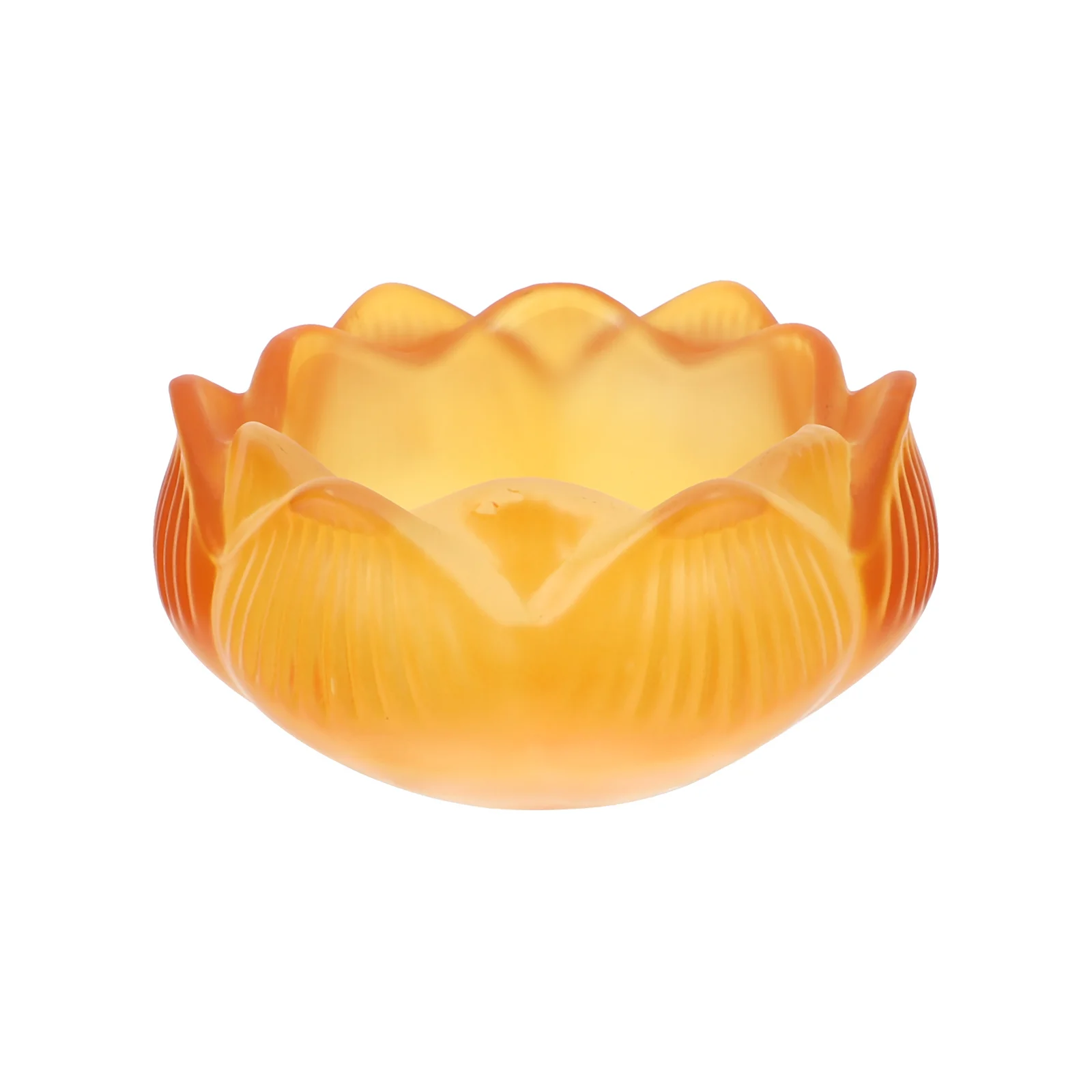 

2Pcs Lotus Shaped Glass Candleholder Decorative Candleholders for Religious Use Desktop and Elegant Home Adornment