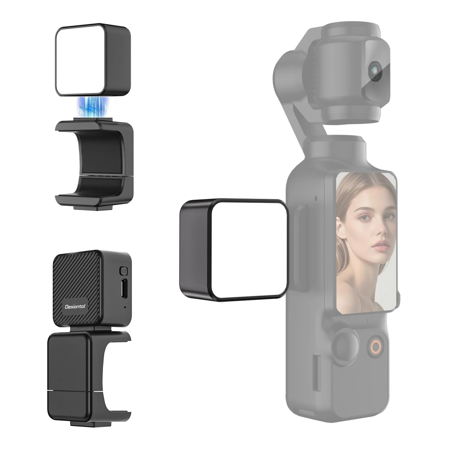 

Magnetic Mini LED Light for DJI Osmo Pocket 3 Fill Light LED Video Light 300mAh Rechargeable Auxiliary Photography Lighting