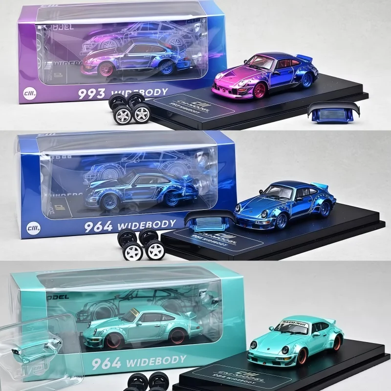 1-64rwb964-polvo-galvanizado-azul-degradado-modelo-coleccionable-de-coche-de-simulacion-en-miniatura-fundido-a-presion-de-aleacion-articulo-decorativo-para-adultos