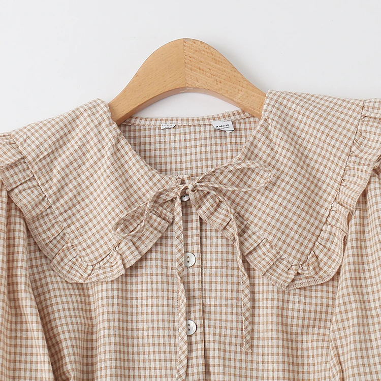 Niedliche Kragenbluse Kariert – Tie Front Shirt Bewertung und Preis