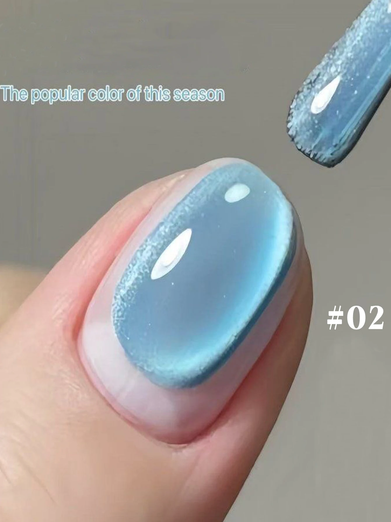 1/4 قطعة 2025 جديد الخريف والشتاء صالون الأظافر مجموعة الأزرق المحيط فقاعة اليشم القط العين الأرجواني العنب كريستال القط العين هلام طلاء الأظافر