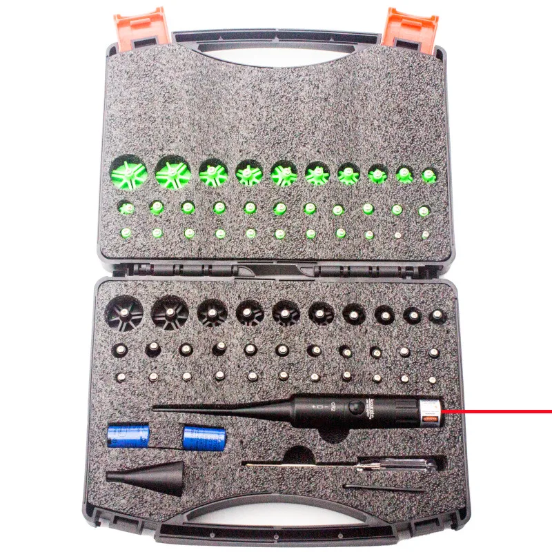 .177-.780 Bore Sighter Kit Red Green Laser Boresighter Collimator from .177 .22 Caliber to.78 Laser Collimator Bore Sight