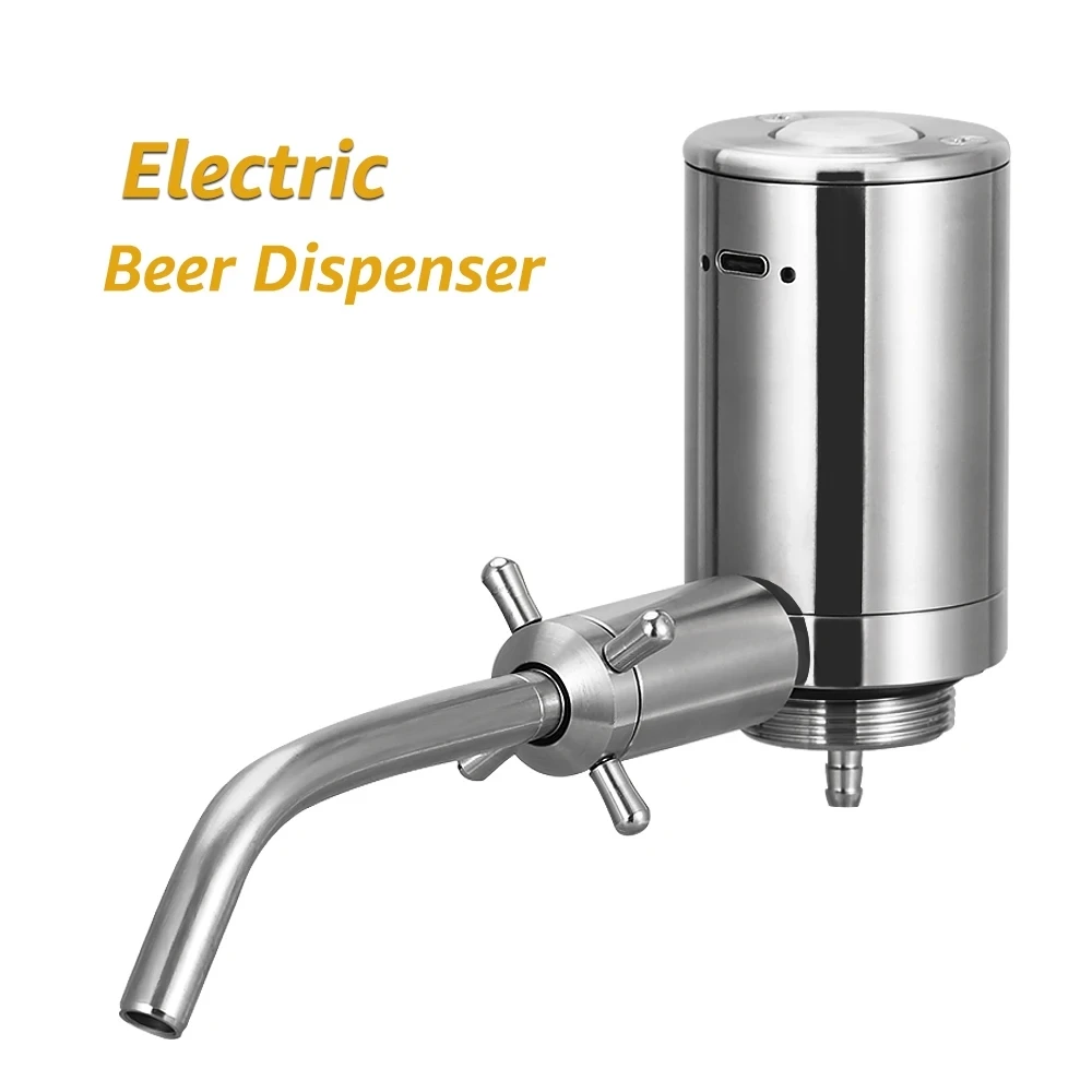 

Electric Beer Pump Dispenser, Automatic Beer Wine Aerator with One Button Switch,Brew Carbonated for Mini Keg Growler