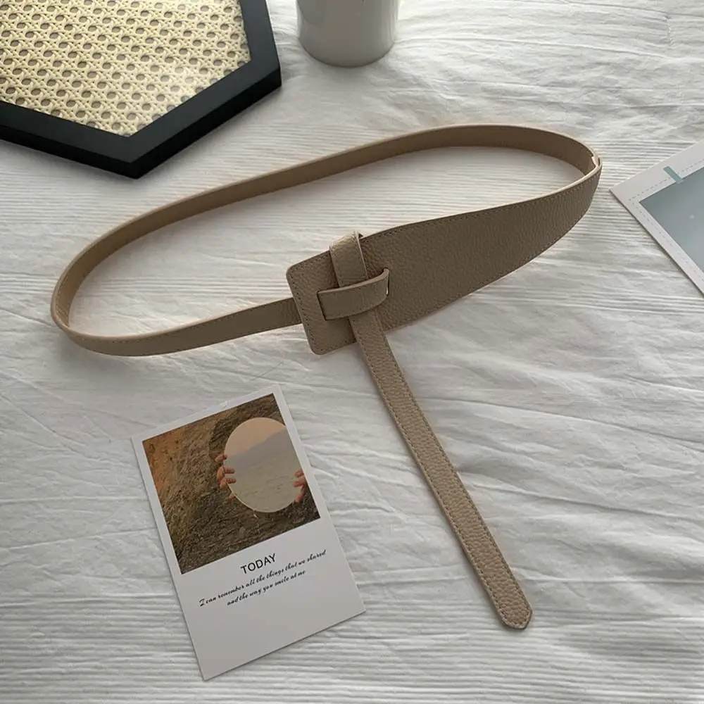 

Coat Skirt Coat Decorations Clothing Accessories Knotted PU Leather Belt Women Waistbands Knotted Waist Strap Corset Belt