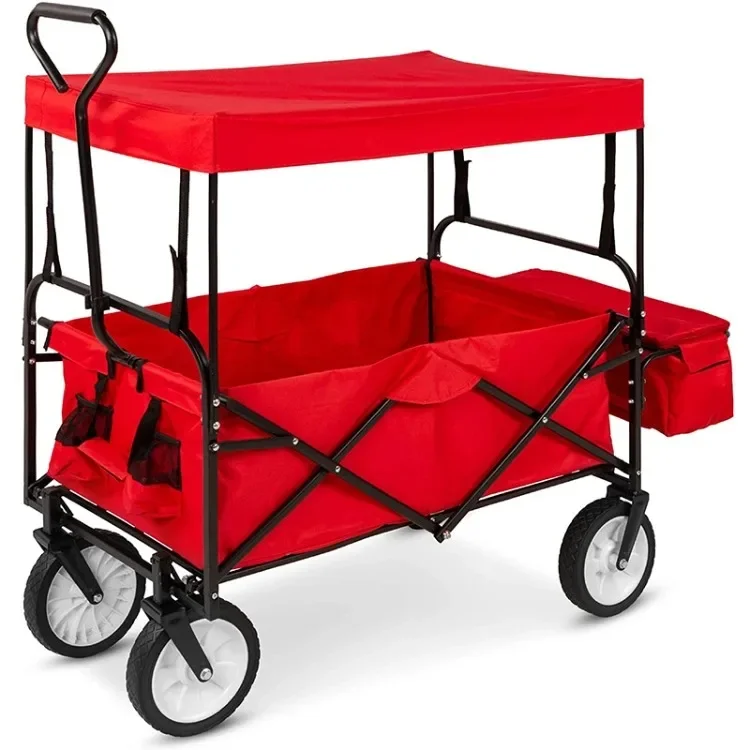 Beach Trolley Folding Camping Outdoor Wagon Camping Cart Camp Fold Wagon