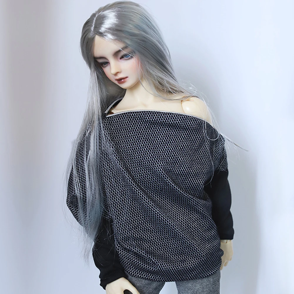 D04-B333 Children handmade toy BJD/SD doll clothes 1/3 uncle SSDF Off shoulder zipper shirt 1pcs