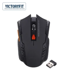 Ratón inalámbrico para juegos de ordenador, periférico de 2,4 Ghz con botón ajustable DPI para escritorio/portátil, Win compatible con Windows 7/11/XP/98/2000/Vista