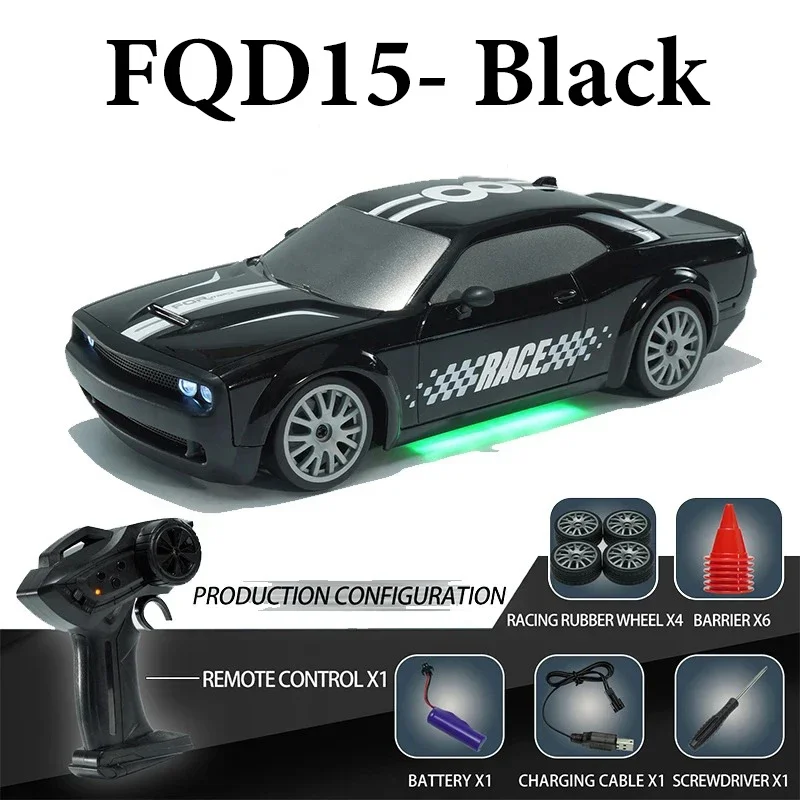 FAYEE Professional Remote Control Car Dodge Hellcat Four-Wheel Drive Drift Sports Car 1:20 Gyroscope Car Toy Christmas Gift
