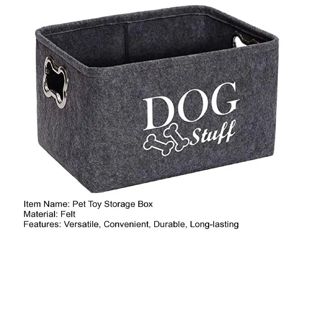 Pet Toy Storage Box with Handle Convenient Clothing Sundries Blanket Toy Storage Basket Organizer Pet Bin Accessories для собак