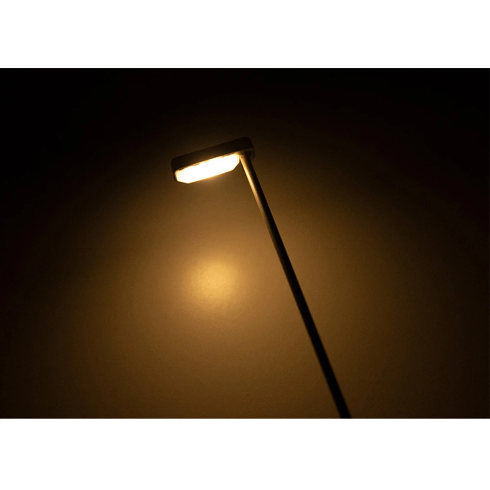 5XSteel Tube Lights N Scale Model Lamp Model Railway LED Street Light Warm White Suitable For Use At Supply Voltages Of 3V/12V