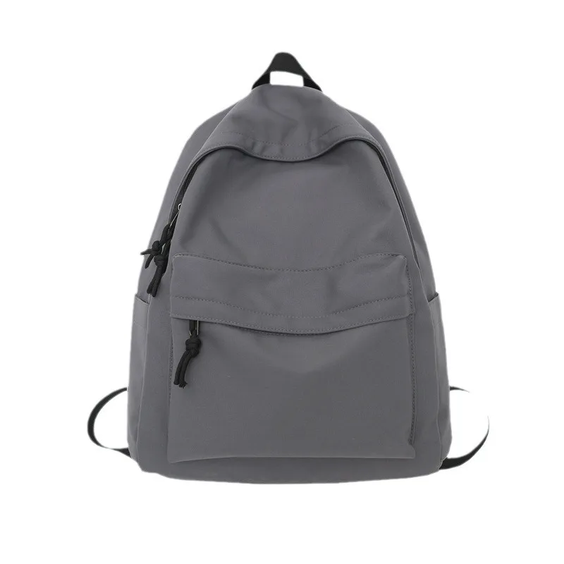 

Simple large capacity unprinted both men women designed as a solid color student backpack for middle