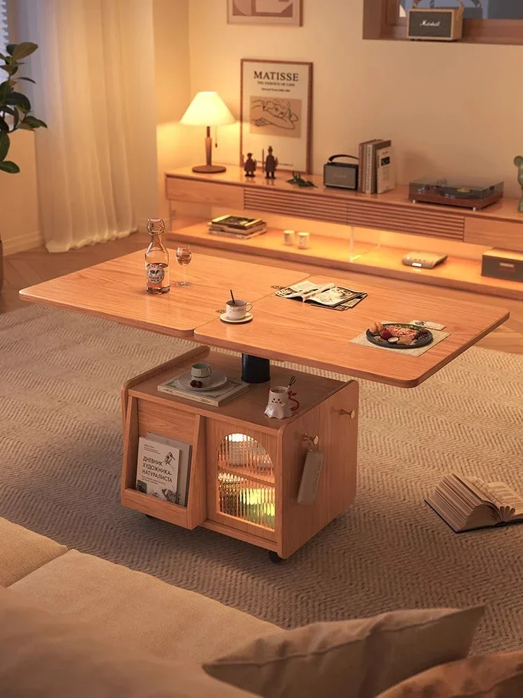 Rustic Coffee Tables Classic Premium Multifunction Lift Top Coffee Tables Wheeled Simple Mesa Centro Elevable Furniture