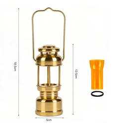 2-In-1 Copper GZ Brass Lampshade Golden Hanging Lantern Case Lamp for GZ BD Vintage Camping Light Mine Light Retro