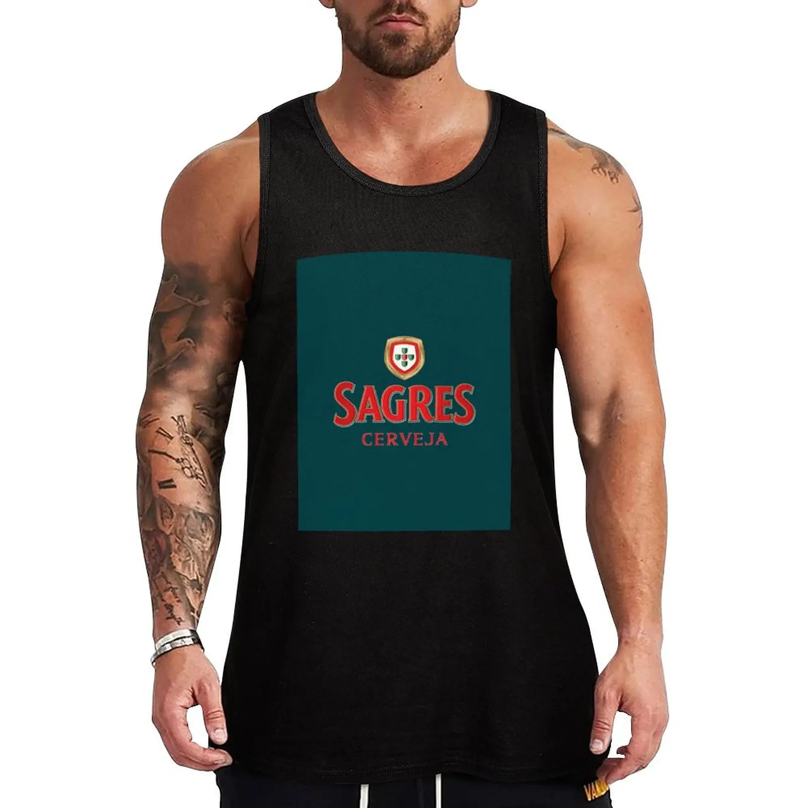 

Sagres Beer Tank Top bodybuilding men clothes T-shirt for fitness tops