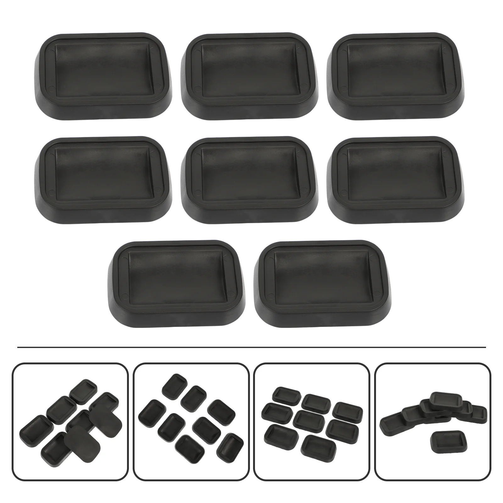 8 Pcs Anti-skid Wheel Pad Furniture Leg Pads Multifunction Anti-slip Mats Couch Coaster Silica Gel Carpet Protector Caster Cup