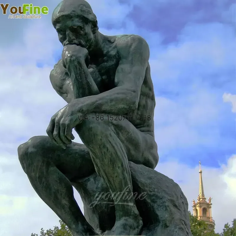 Wmwmnu Life Size Custom Bronze Sitting Man Thinker Statue for Sale