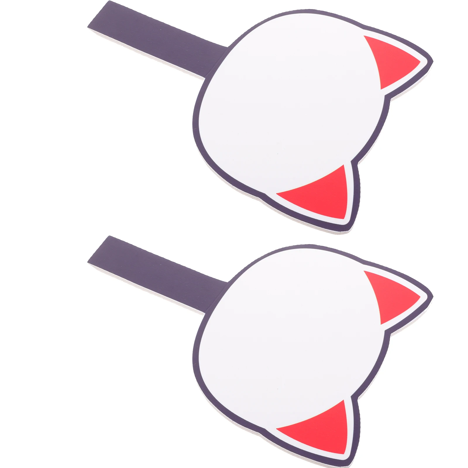 2pcs Handheld Writing Board 20x28cm Single Side Dry Erase Reusable Scoreboard Auction Paddle Classroom Whiteboard