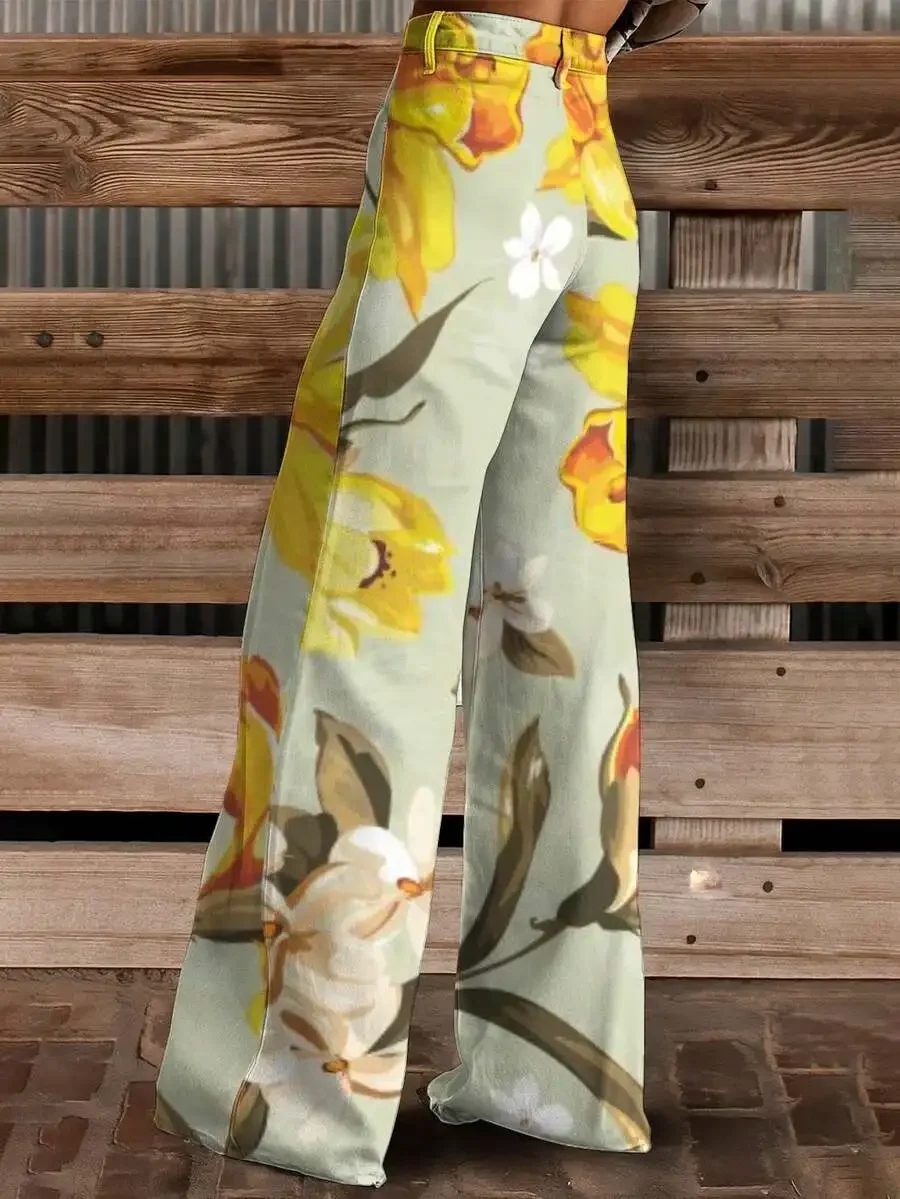 

2026 Summer New Styles Floral Pattern Women's Jeans Plus Size Spring Summer Casual Wear Gift For Her_5