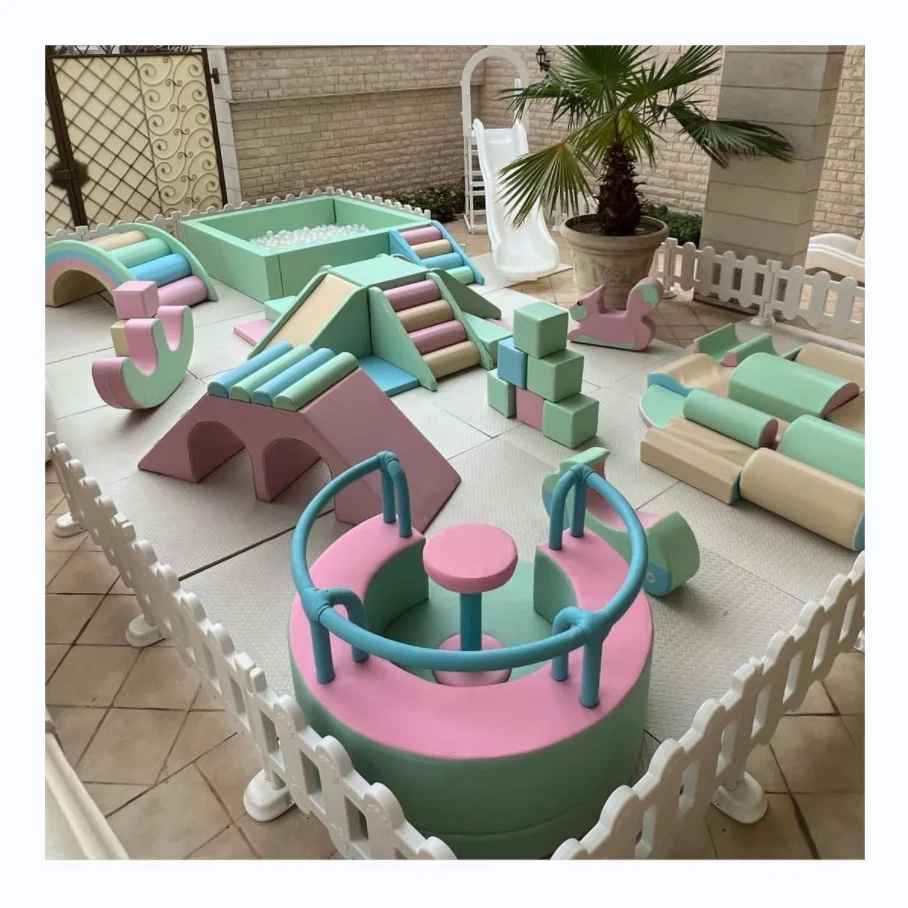 

Soft Play Equipment Merry Go Round Soft Play White Carousel Kids White Fences Ball Pit Baby Soft Play