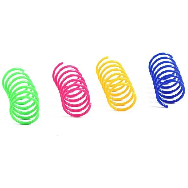 

20 Pieces Cat Springs Toys Kitten Coil Spiral Spring Colorful Springs Pet Interactive Gauge Spring Toy Cat Pet Toy Products