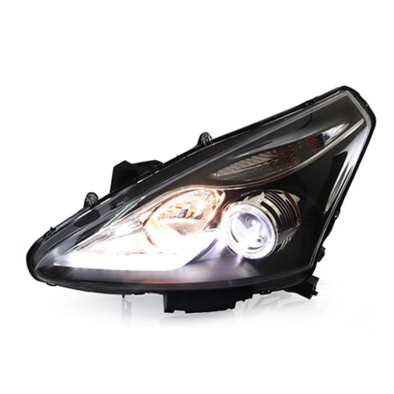 Untuk Nissan Tiida Lampu Depan LED 2011-2015 Lampu Depan DRL Lampu Sein Lari Proyektor Led Aksesori Otomatis Lampu Kepala