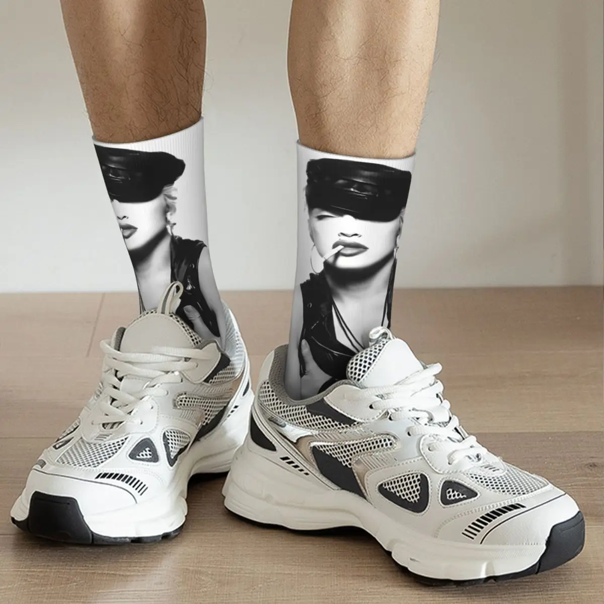 Men Women Love Of My Life Madonna Singer Music Socks Comfortable Funny Happy Socks Crazy Merch Middle Tube Socks Small Gifts