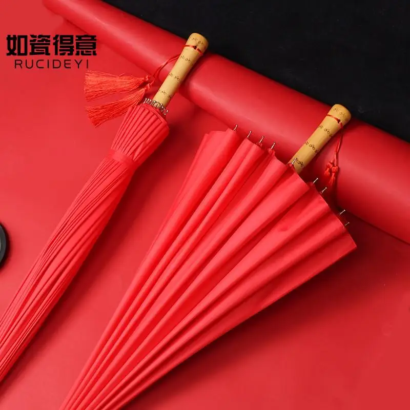 

Artistic Red Wedding Umbrella Chinese Sle Bride Umbrella Bridal Gift Umbrella Wedding Celebration Decorative Umbrella