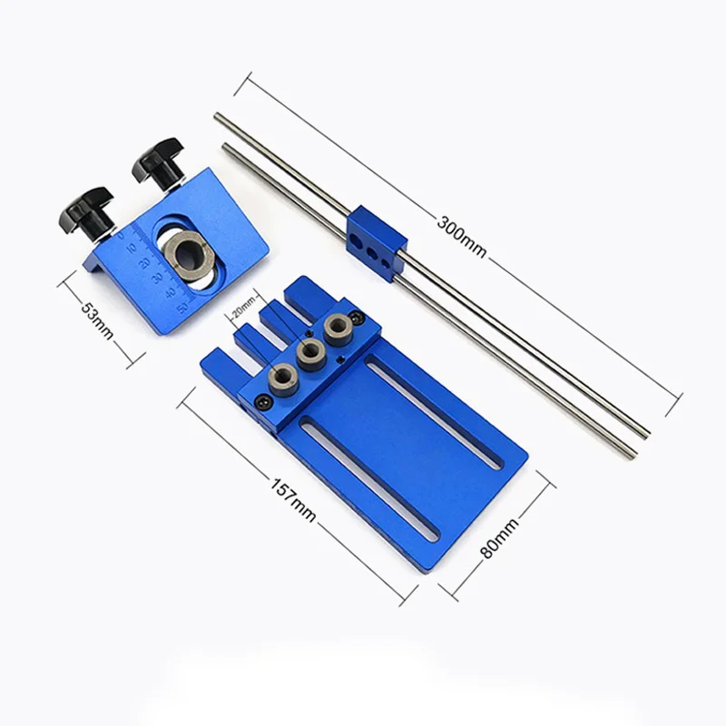 Guida Kit di perforazione Lavorazione Del Legno Strumento FAI DA TE Falegnameria Tassello di legno di Alta Precisione Jigs Kit di Perforazione locator 08450